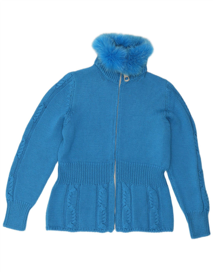 Mariapola Cardigan Femme Pull IT 48 XL Bleu Laine Mérinos