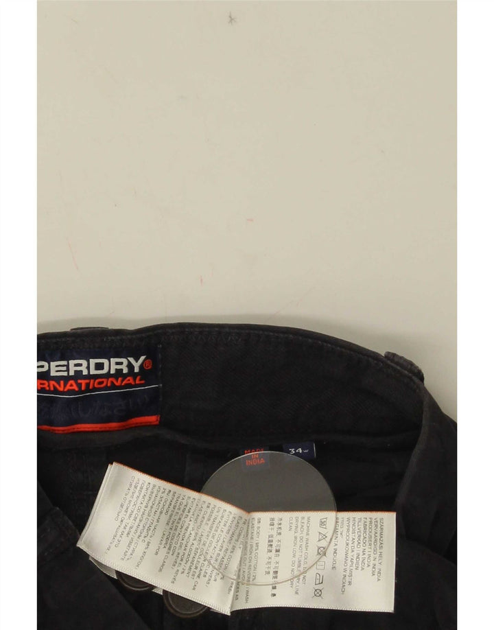 Superdry Short Chino Homme W34 Large Noir Coton