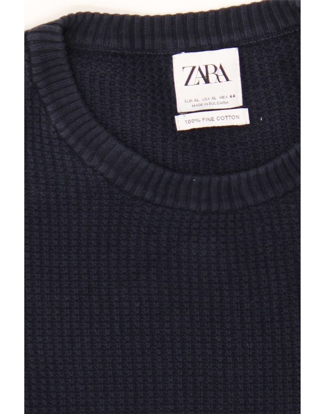 Zara Pull ras du cou pour homme XL Bleu marine