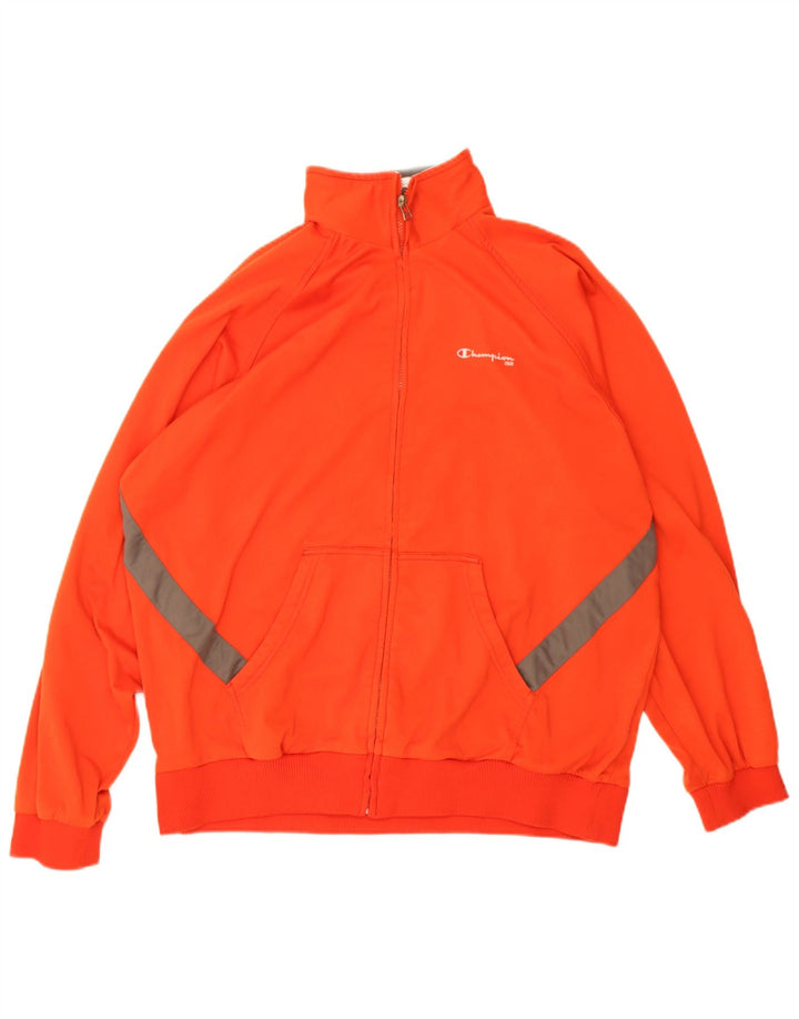 Champion Veste de survêtement pour homme 2XL Orange Colourblock Polyester