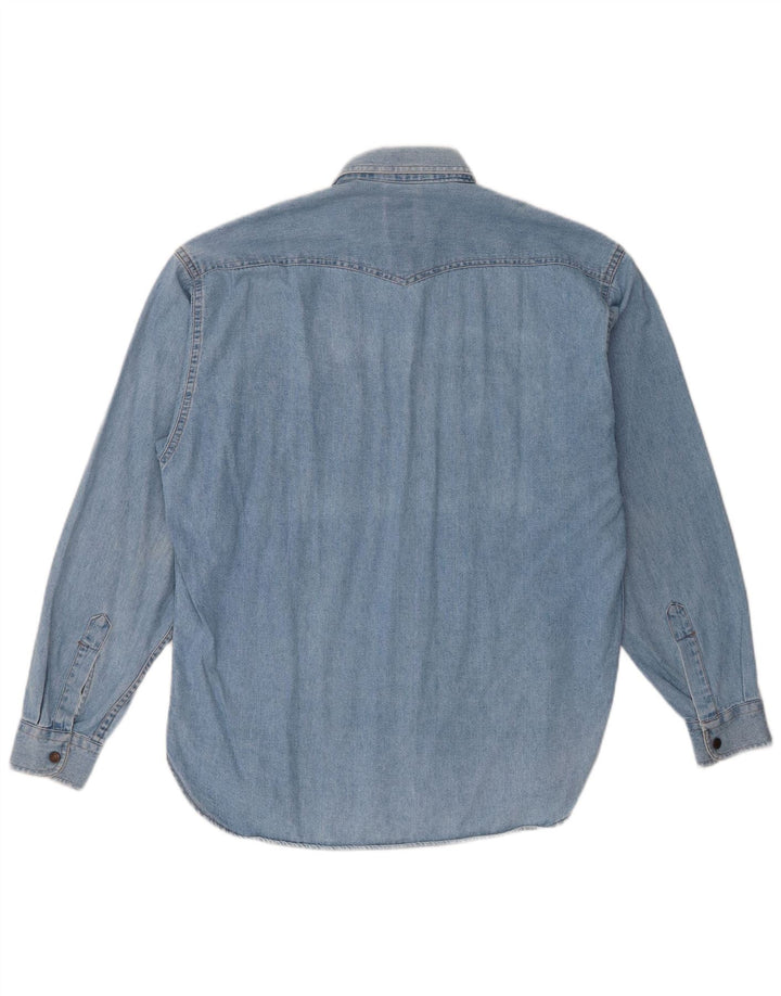 Cassuci Chemise en Jean Petit Bleu Coton Homme