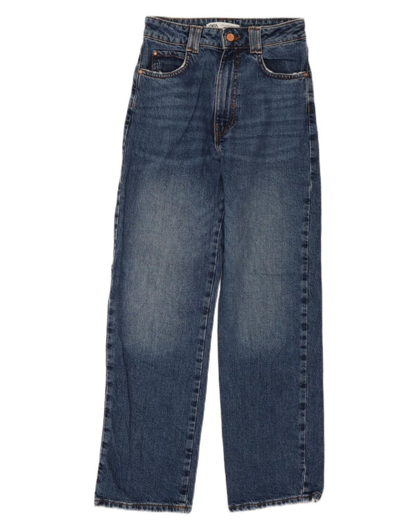 Zara Jean taille haute pour femme EU 36 XS W26 L28 Bleu