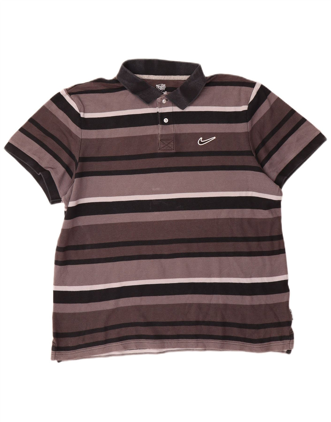 Nike Polo Homme XL Gris Rayé