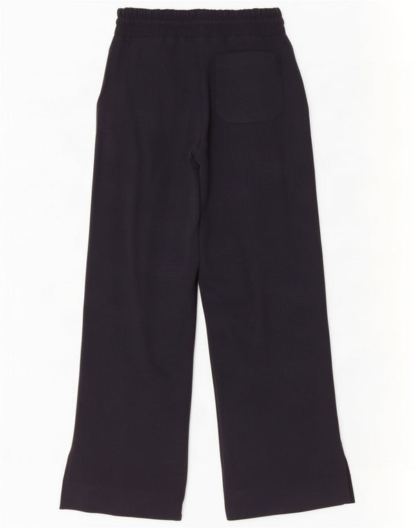 Reiss Pantalon de survêtement à jambe large pour femme UK 10 Small Noir Polyester