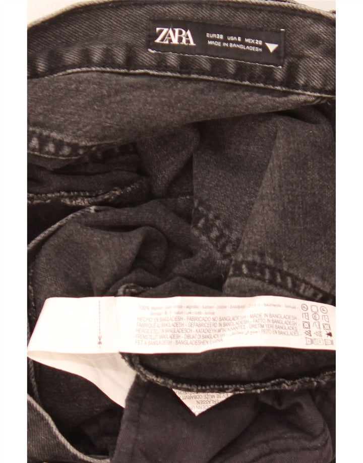 Zara Jean droit femme EU 38 petit W29 L30 coton gris