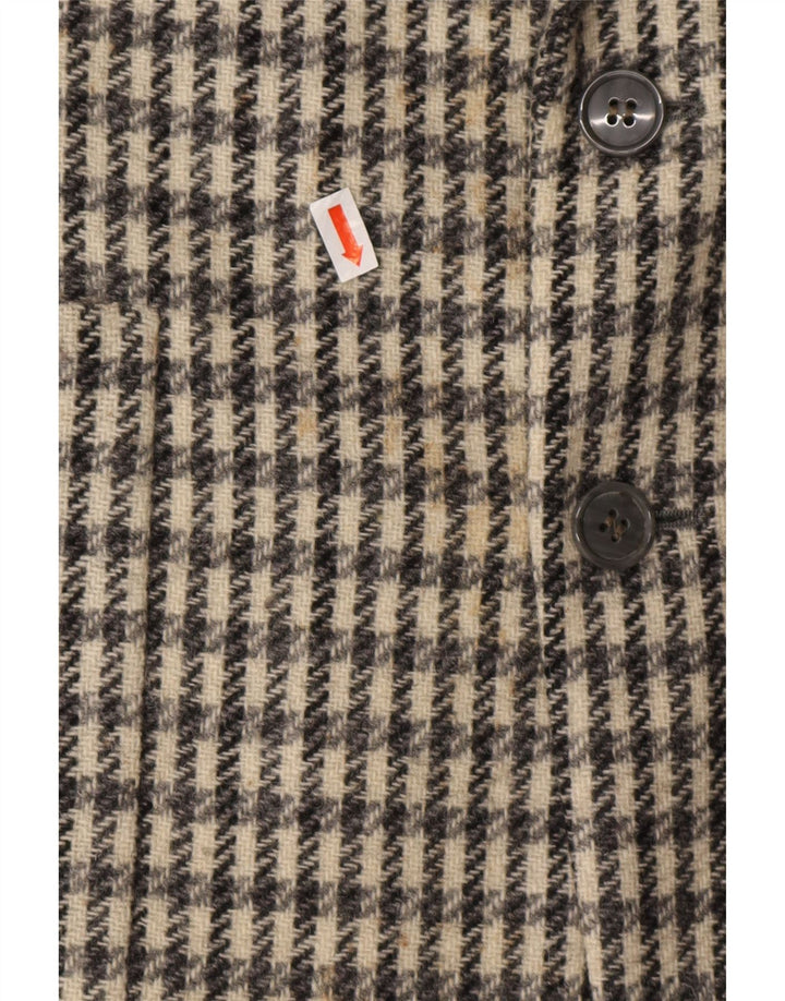 DEI FILZI Veste Blazer 3 Boutons Homme IT 48 Gris Moyen Pied-de-Poule