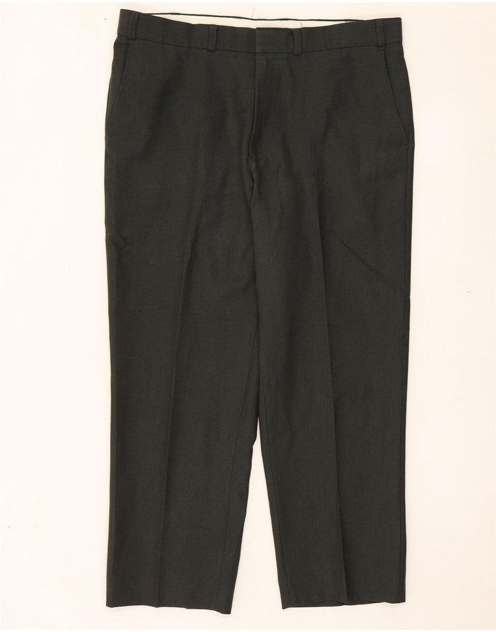 Marks & Spencer Pantalon Chino Droit Homme W38 L29 Vert Polyester