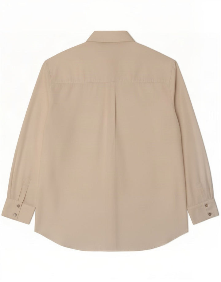Zara Chemise surdimensionnée pour femme UK 14 Polyester blanc moyen