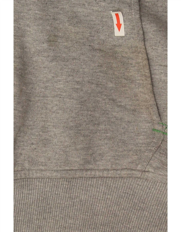 Puma Sweat à capuche zippé sans manches graphique pour homme, petit gris