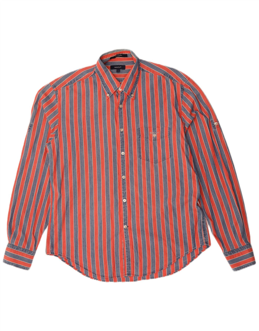 GANT Mens Shirt Large Red Striped Cotton
