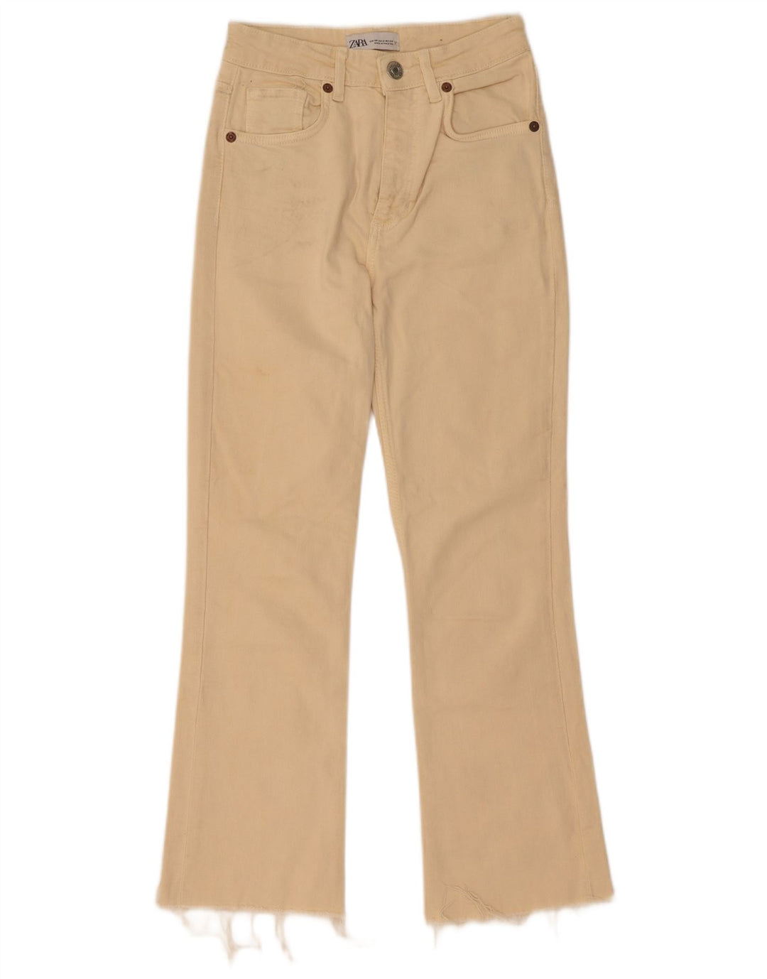 Zara Jean Bootcut Femme EU 34 2XS W24 L27 Beige