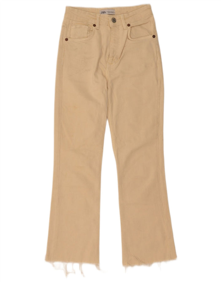 Zara Jean Bootcut Femme EU 34 2XS W24 L27 Beige