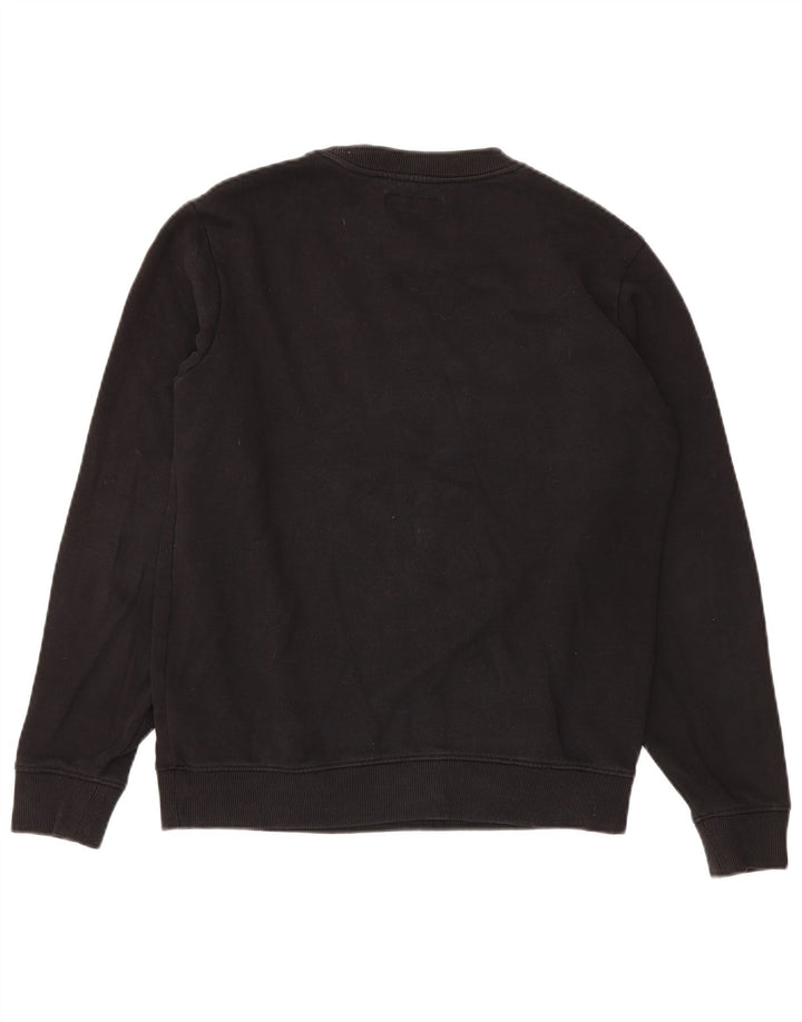Guess Sweat-shirt graphique pour hommes, petit coton noir