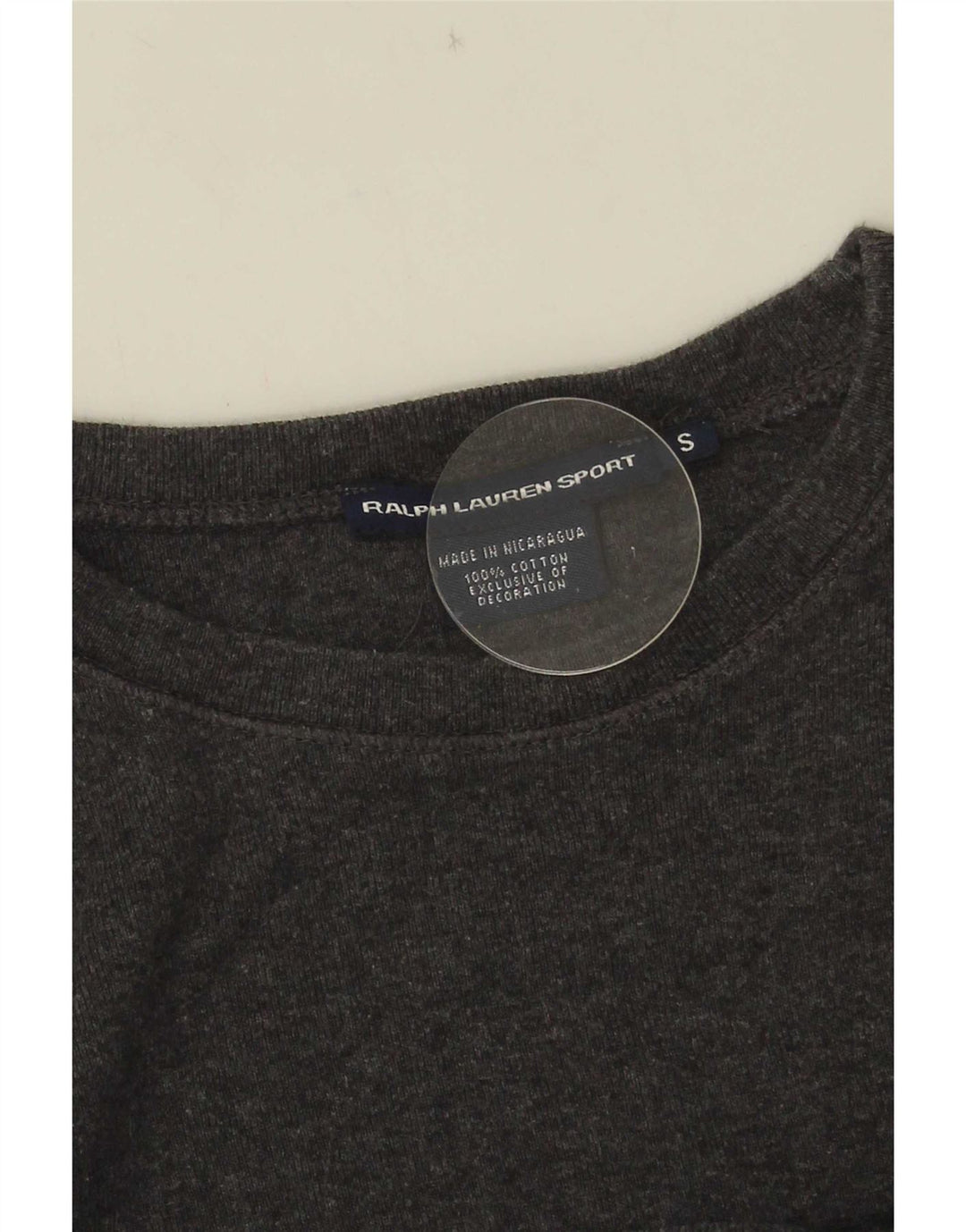 Ralph Lauren Haut à manches longues pour femme UK 10 Petit coton gris
