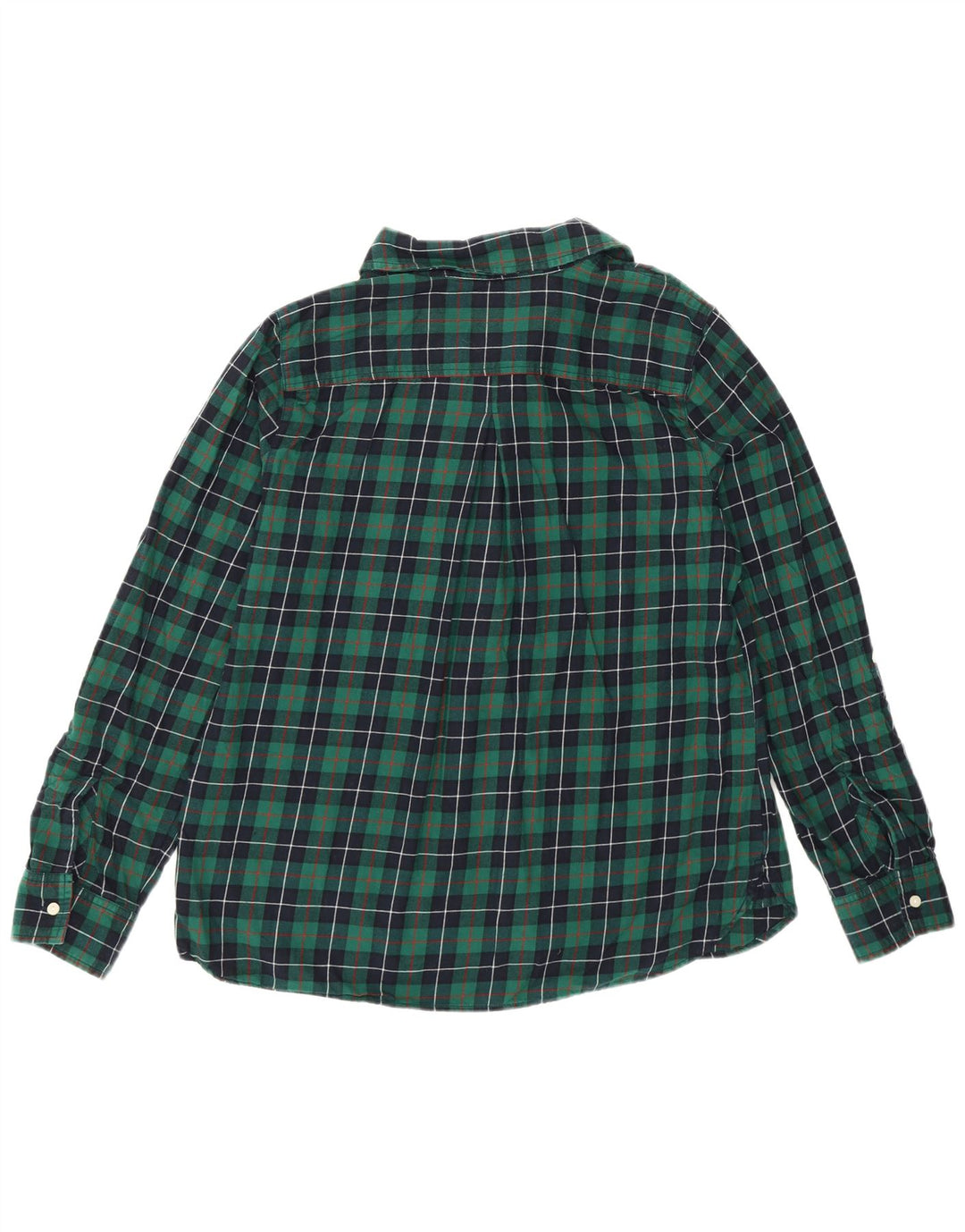 Tommy Hilfiger Chemise pull en flanelle pour femme UK 16 Grand coton à carreaux vert