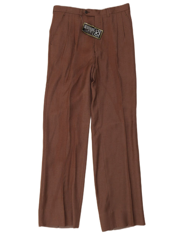 Robin's Pantalon de costume pour homme IT 48 Medium W30 L32 Marron Viscose