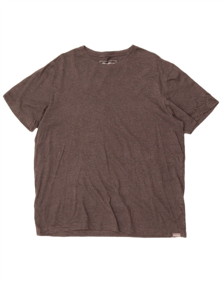 Eddie Bauer T-Shirt Homme Haut Large Gris Coton