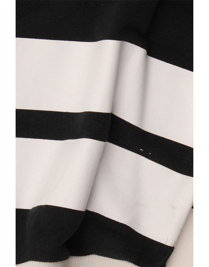 ADIDAS Sweat-shirt surdimensionné graphique pour femme UK 6 XS Noir rayé