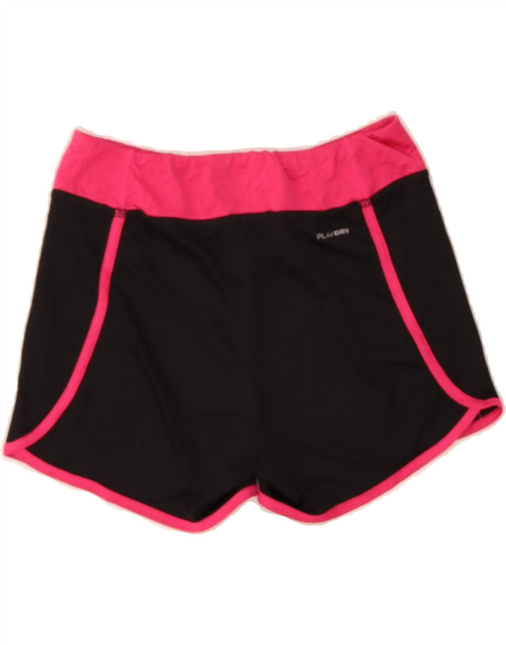 REEBOK Girls Sport Shorts 10-11 Years Medium Black Colourblock Polyester Vintage Reebok and Second-Hand Reebok from Messina Hembry 