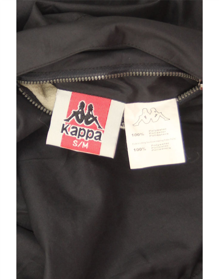 Kappa Veste coupe-vent réversible à capuche pour homme UK 36 Small Noir Polyester