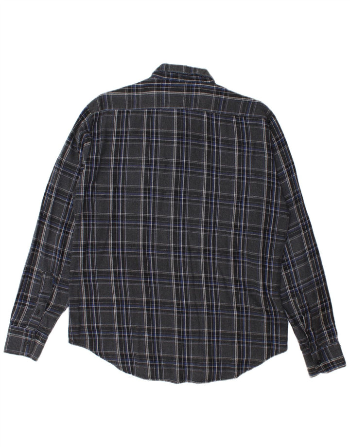 Vans Chemise en flanelle pour hommes, grand carreaux en coton gris
