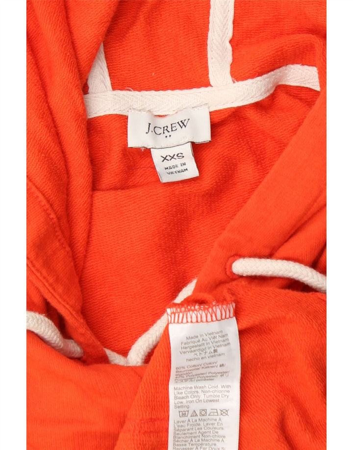 J. CREW Pull à capuche pour femme UK 2 2XS Orange Coton