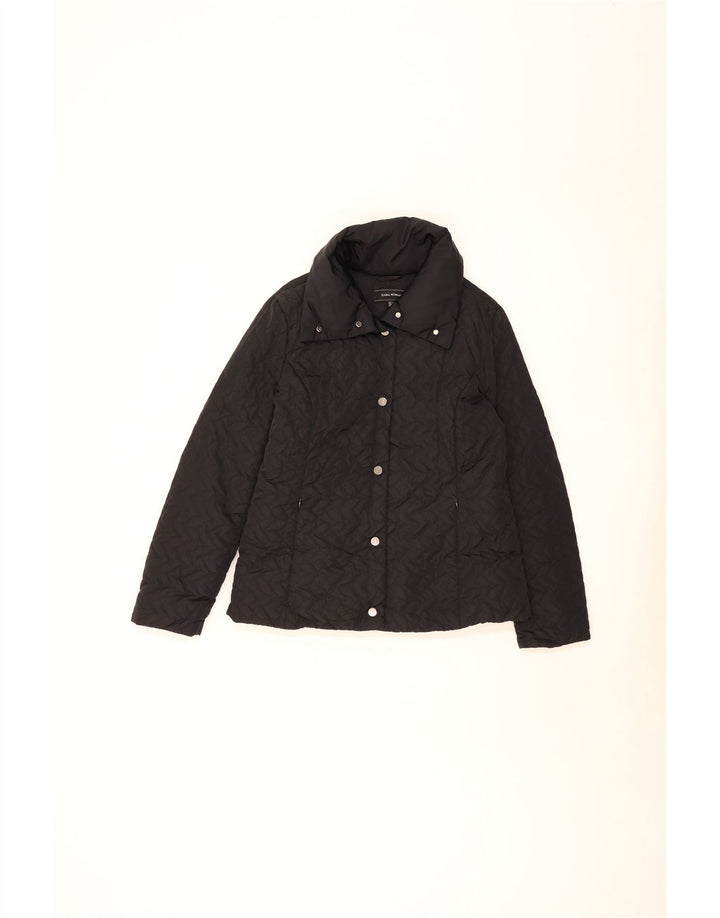 Zara Veste matelassée pour femme UK 16 Large Noir Polyester