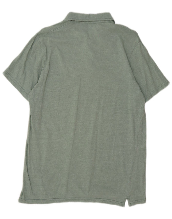 Mountain Warehouse Polo homme en coton à fines rayures vert moyen