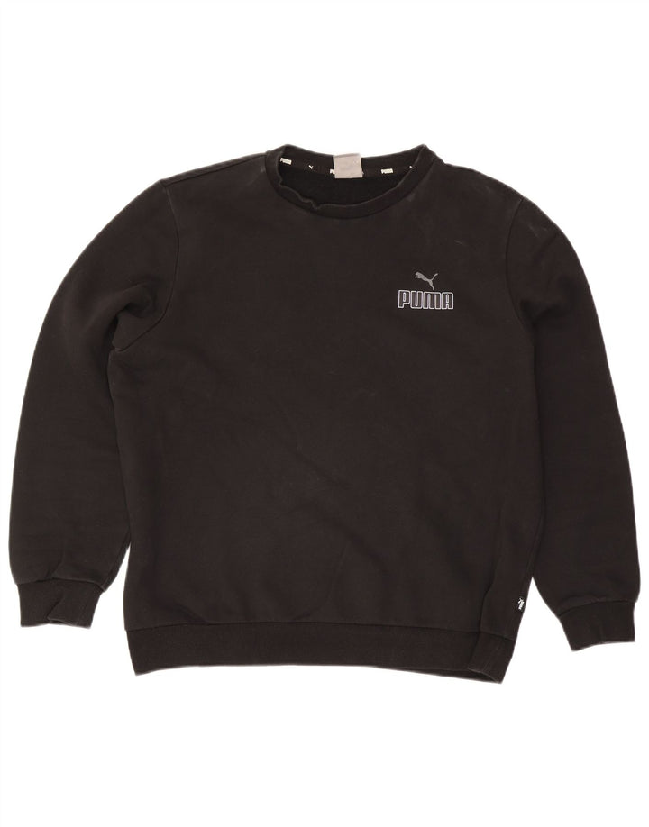 Puma Sweat-shirt pour homme en coton noir Taille L
