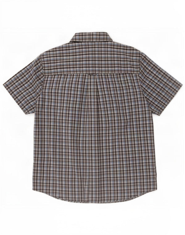 Chaps Chemise à manches courtes pour homme facile d'entretien en coton vichy multicolore