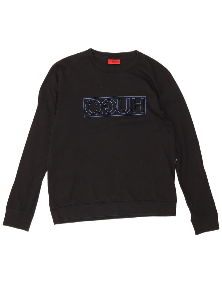 Hugo Boss Pull-over graphique pour hommes, grand coton noir