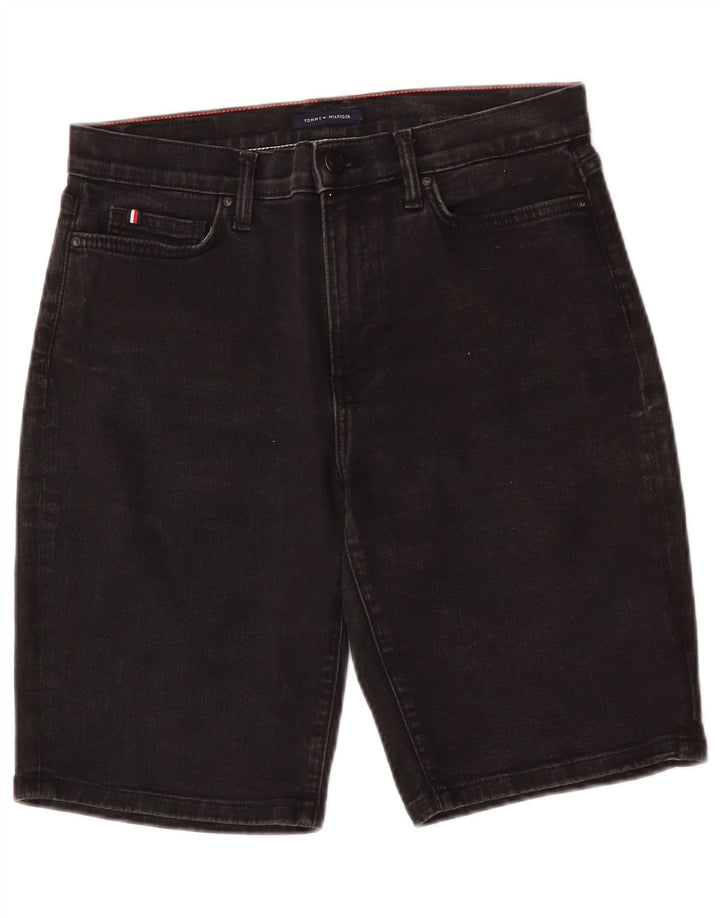 Tommy Hilfiger Bermuda Slim Denim W29 Femme Noir Moyen Coton