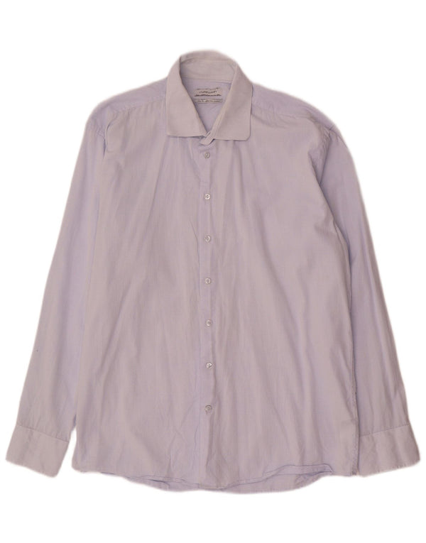 Calvin Klein Chemise slim fit pour homme Taille 43 Grand coton vichy bleu