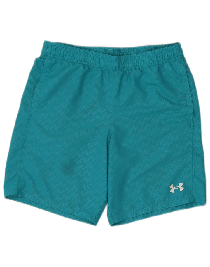 UNDER ARMOUR Short de sport garçon 13-14 ans XL Turquoise Géométrique