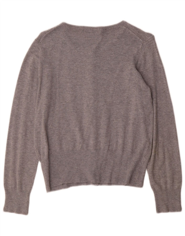 Marks & Spencer Pull cardigan extensible pour femme UK 10 Petit gris moucheté
