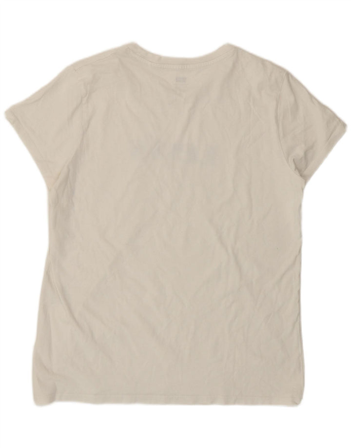 Levi's T-Shirt Graphique Femme UK 16 Large Blanc