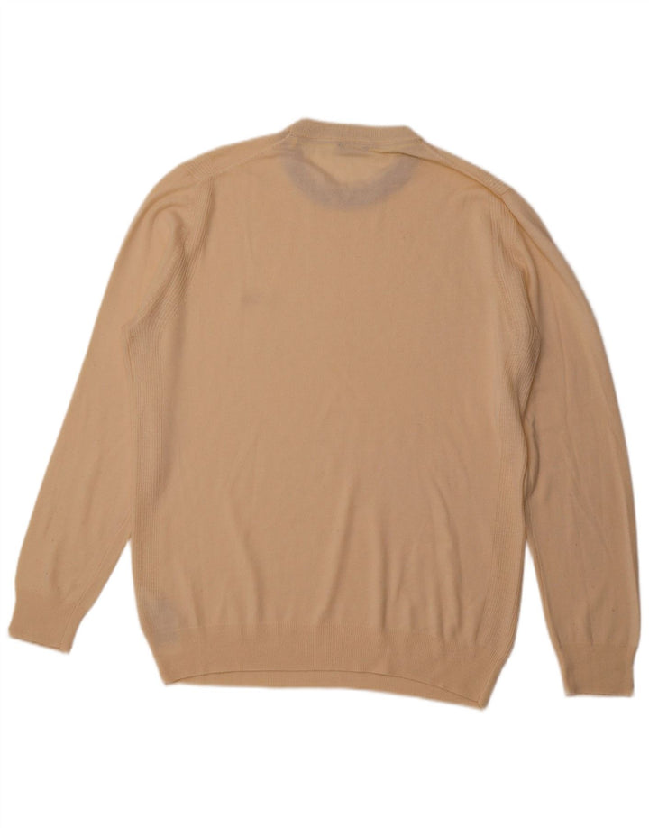 GUESS Pull à col rond pour homme UK 44 2XL Beige Polyamide