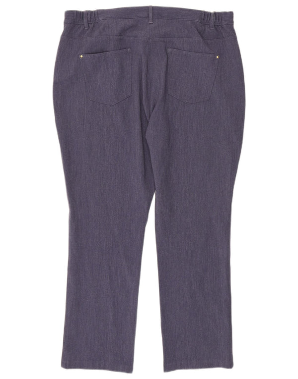 Marks & Spencer Pantalon décontracté pour femme UK 18 XL W36 L38 Bleu marine
