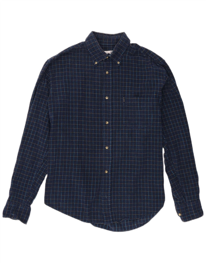 Sergio Tacchini Chemise Homme Grand Carreau Bleu Marine Coton