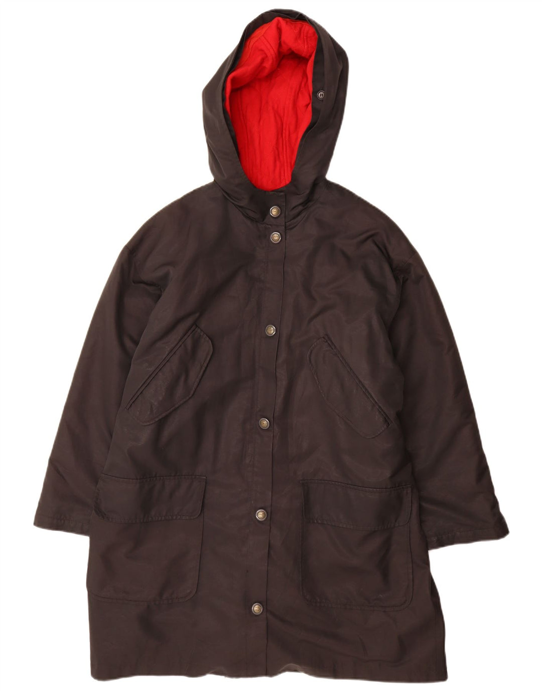 Penny Black Veste Parka surdimensionnée à capuche pour femme UK 10 Petite laine noire