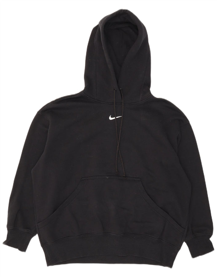 Nike Pull à capuche surdimensionné pour homme Petit coton noir