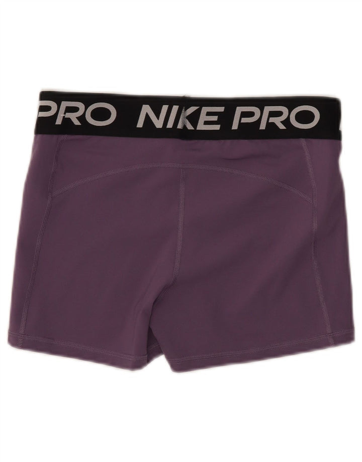 NIKE Short de sport Dri Fit Graphic pour femme UK 14 Large Violet Nylon