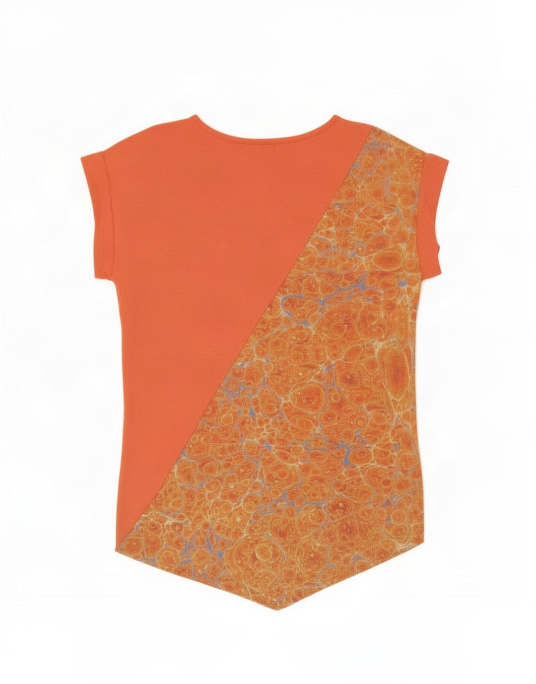Desigual Tunique asymétrique à motif abstrait pour femme UK 14 Orange moyen