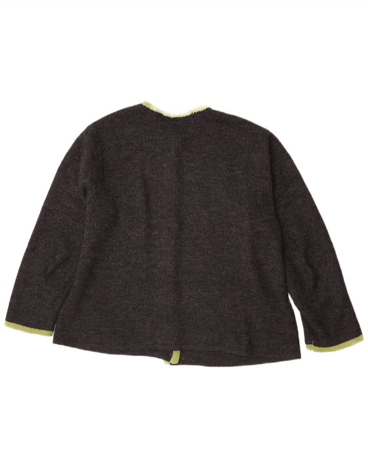 Dralon Cardigan Femme Pull IT 44 Gris Moyen