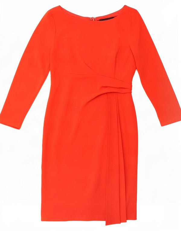 Coast Robe fourreau à manches longues pour femme UK 12 Triacétate rouge moyen