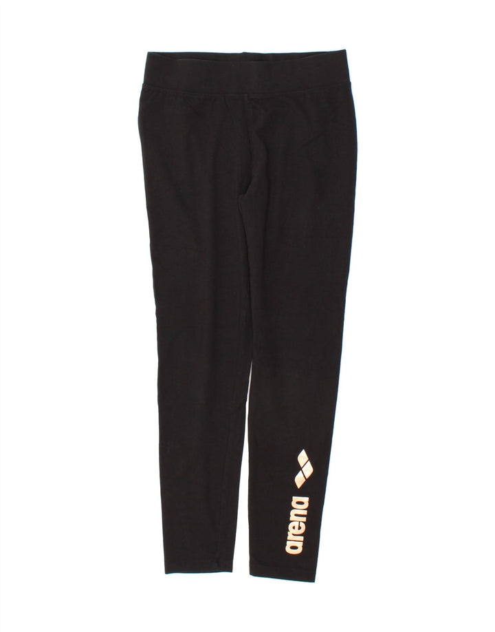 ARENA Womens Graphic Leggings UK 8 Small  Black Cotton Vintage Arena and Second-Hand Arena from Messina Hembry 