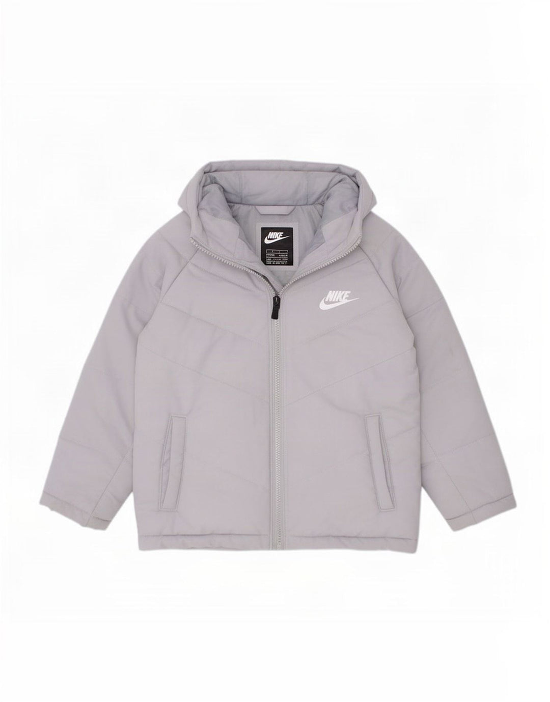 Veste matelassée à capuche Nike garçon 5-6 ans gris moyen polyester