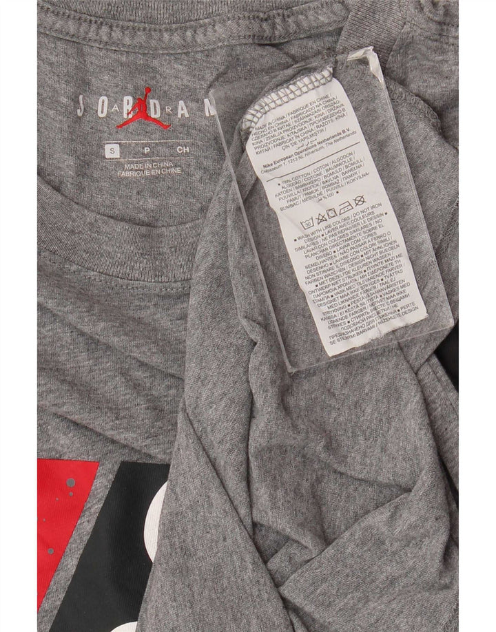 Jordan T-shirt graphique pour homme, petit, gris, coton