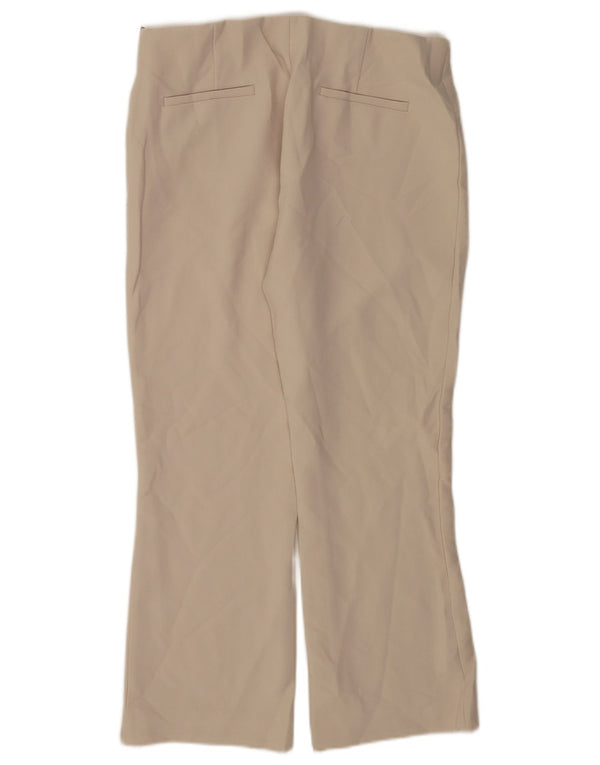 Pantalon décontracté droit femme Zara Large W30 L26 Beige