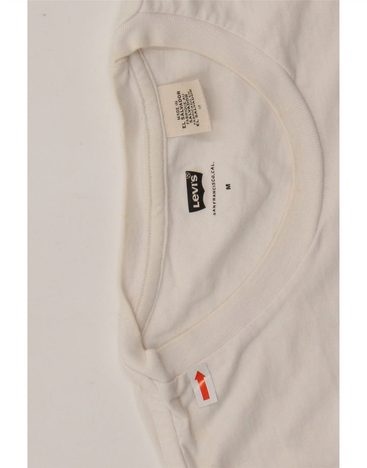 LEVI'S Mens Graphic T-Shirt Top Medium White Cotton